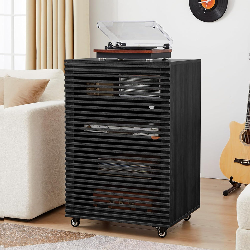LEVNARY 5-Tier AV Media Cabinet