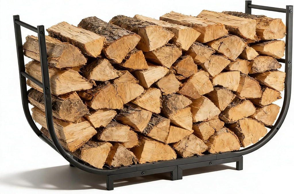 facka 40 Inch Firewood Rack Outdoor, Metal Wood Rack