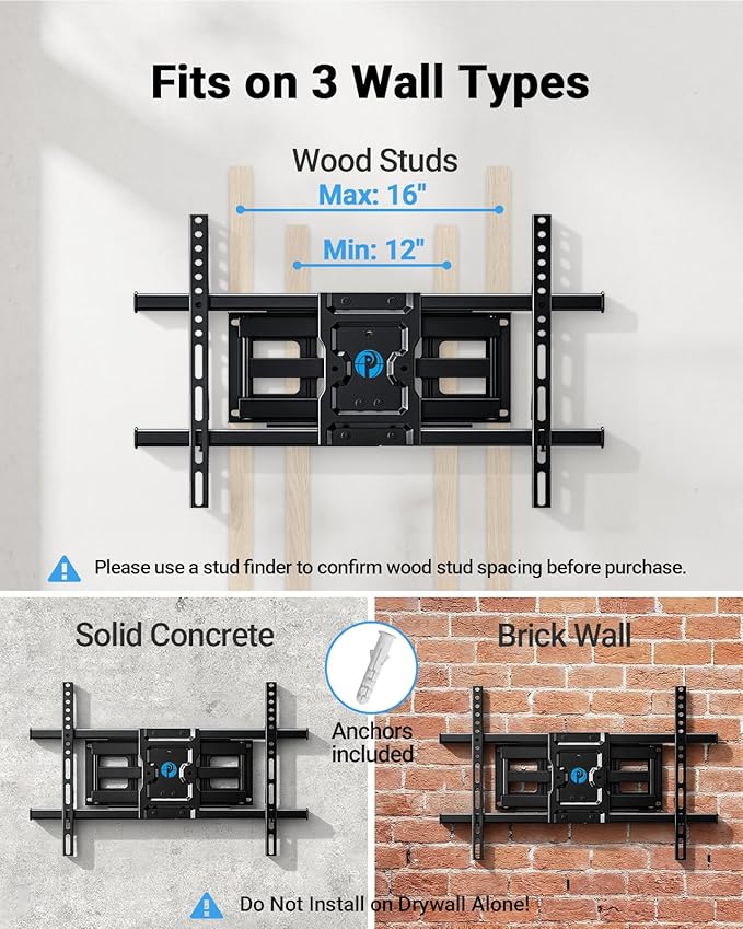 Pipishell Full Motion TV Wall Mount