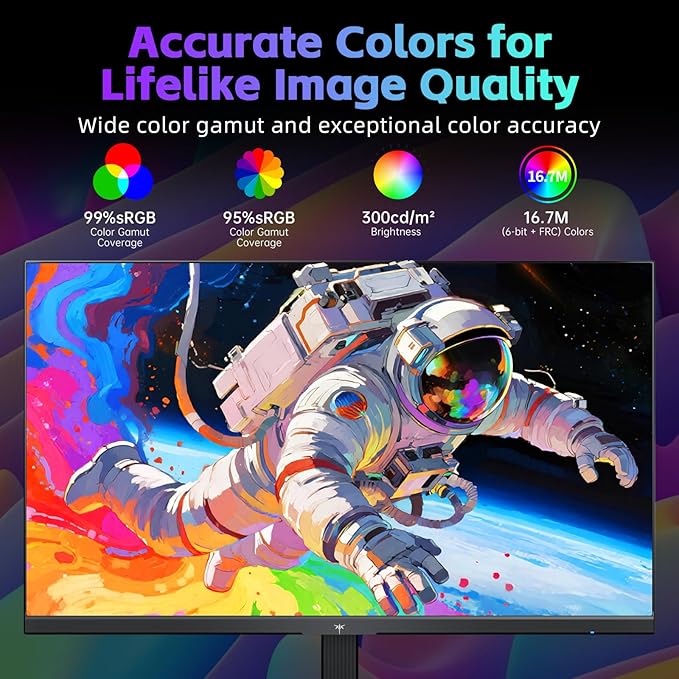 KTC 24 Inch Computer Monitor, FHD 144Hz Office Gaming Monitor, Adaptive-Sync