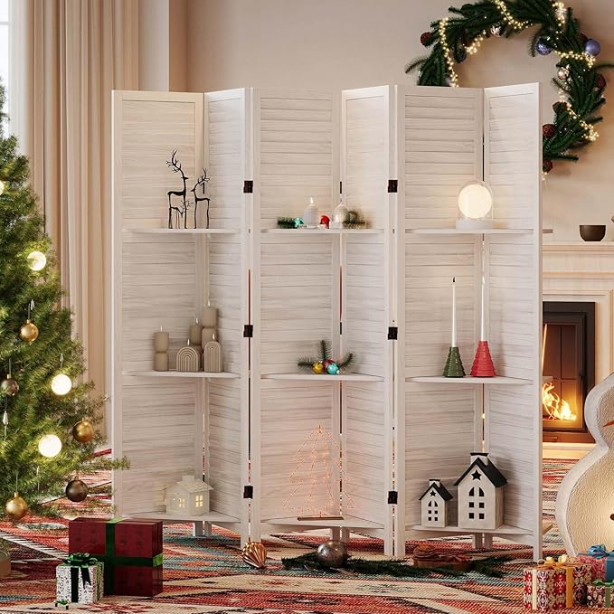 Partition Room Dividers, Folding Wood Privacy Screen
