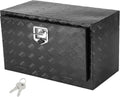 VEVOR Underbody Truck Box, 36"×14"×16" Pickup Storage Box, Heavy Duty Aluminum Diamond Plate Tool Box with Lock and Keys, Waterproof Trailer Storage Box with T-Handle Latch for Truck, Van, Trailer