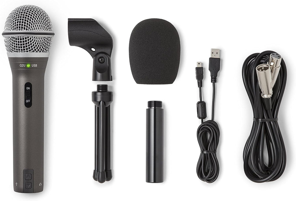 SAMSON Technologies Q2U USB/XLR Dynamic Microphone Recording and Podcasting Pack