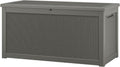 NUNU LAB 300 Gallon Outdoor Storage Box, Resin Large Sturdy Deck Box, Backyard