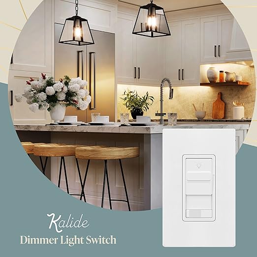 TOPGREENER Dimmer Light Switch for 200W Dimmable LED/CFL Lights, Single (10 Pack)