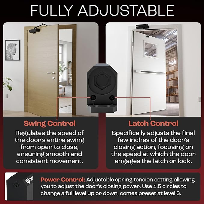 PrimeWare DC-600 Automatic Adjustable Door Closers