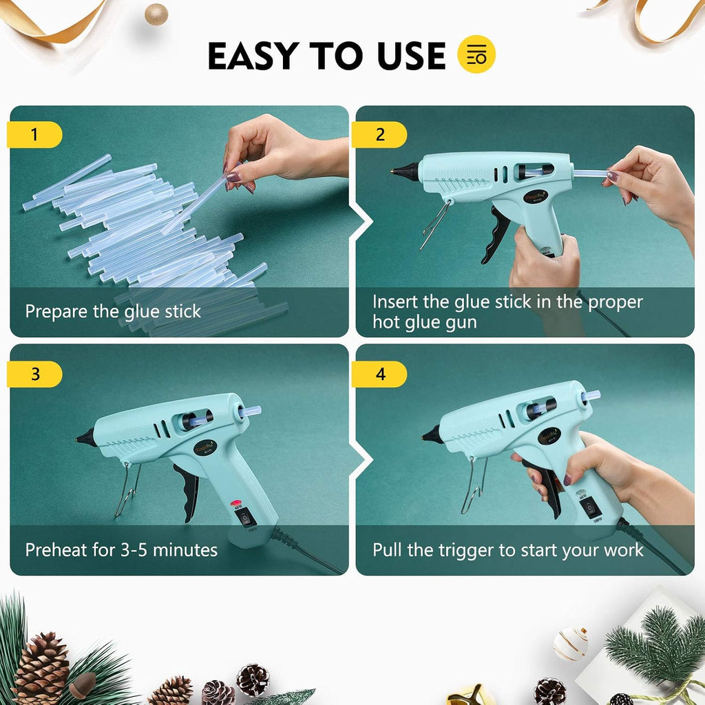 Magicfly Hot Glue Gun Sticks, Pack of 800, 6 lbs, 4" Long x 0.27" Diameter | Mini Hot Melt Glue Sticks, Compatible with Most Glue Guns, Multipurpose for DIY Craft Wood, Metal, Glass, Plastic, Foam