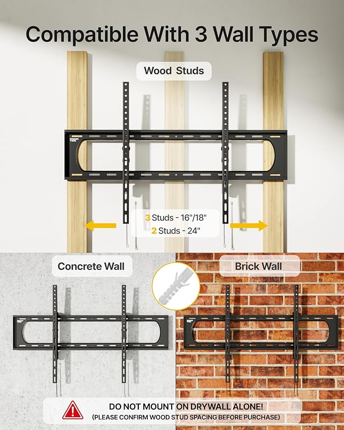 monTEK Heavy Duty Tilting TV Wall Mount