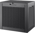 Outdoor Storage Waterproof Deck Box for Patio (31 Gallon, Black)
