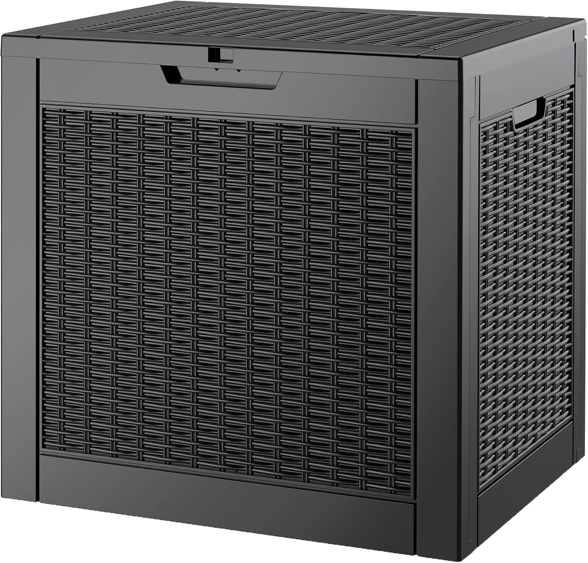 Outdoor Storage Waterproof Deck Box for Patio (31 Gallon, Black)