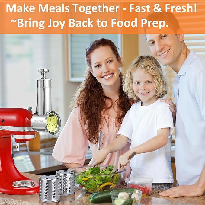FavorKit Large Stainless Steel Slicer Shredder Attachment