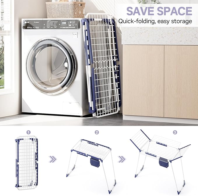 APEXCHASER Clothes Drying Rack Foldable