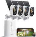 COOAU 4MP/2.5K Security Cameras Wireless Outdoor, 30% Faster Solar Charging