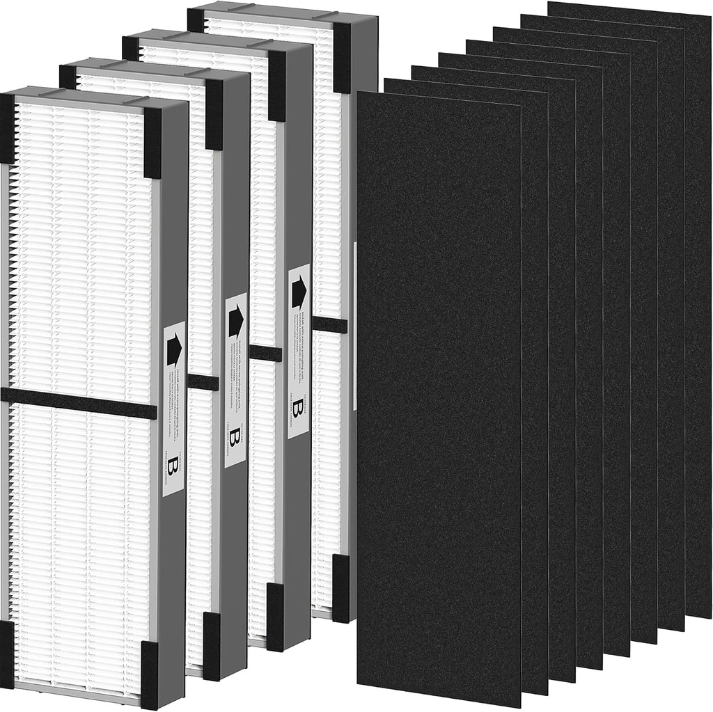 4 Pack FLT4825SM HEPA Filter B Smoke Clear Replacement Compatible