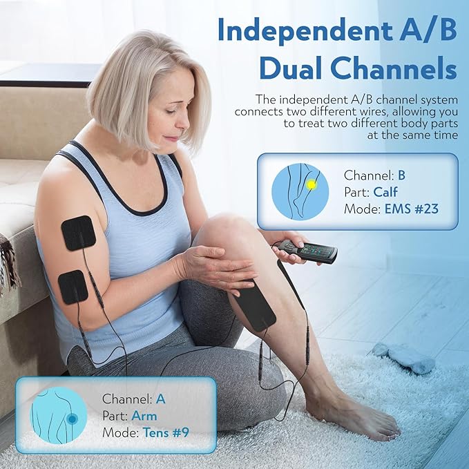 3-in-1 TENS Unit Muscle Stimulator