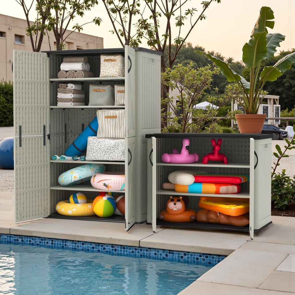 devoko 26 cu ft resin outdoor storage cabinet, package contents