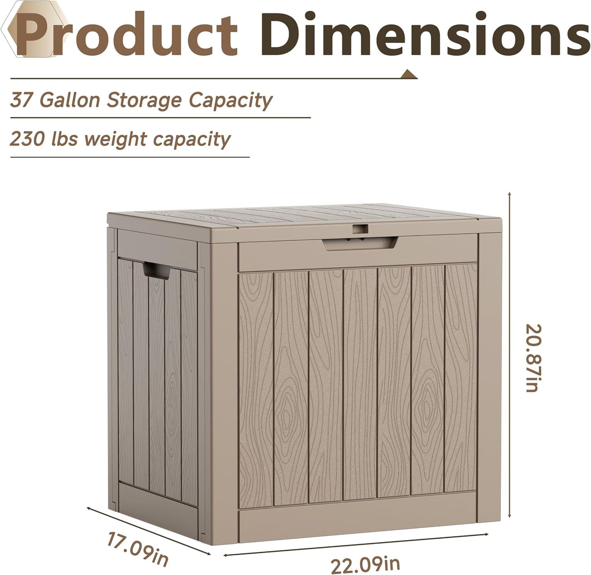 deck box large outdoor storage for patio furniture shown in use