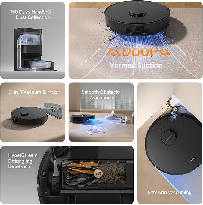 DREAME D20 Pro Plus Robot Vacuum, 000Pa Suction, DuoBrush