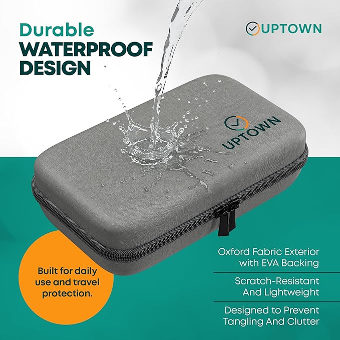Uptown 7- Piece Travel Charging Tech Bundle – 10, 000mAh Portable Charger