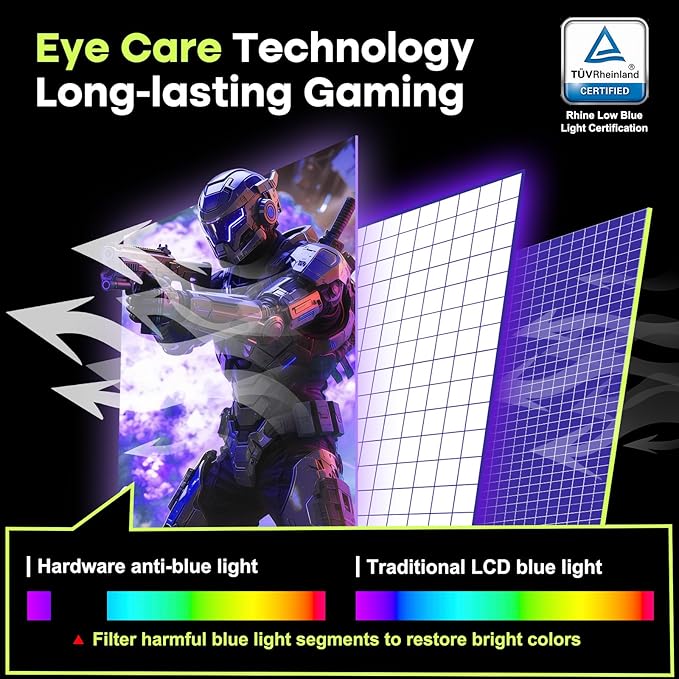 Amzfast 24.5 Inch FHD 280Hz/240Hz Gaming Monitor, 1ms Adaptive Sync, 10 Bit