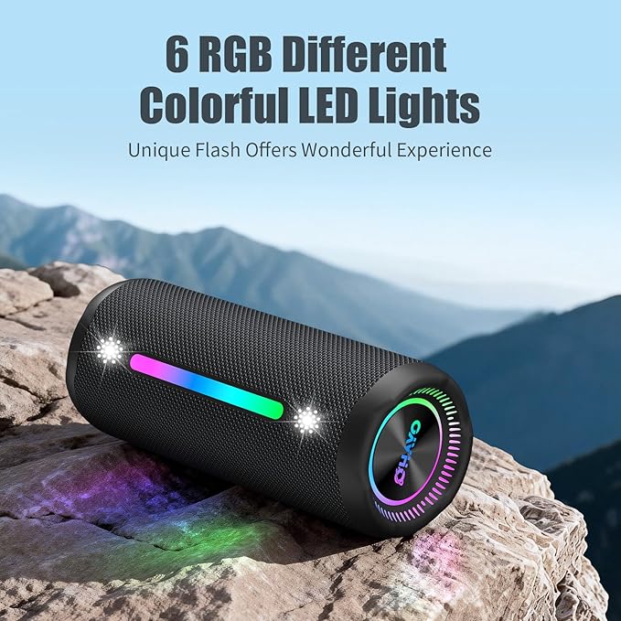 Bluetooth Speakers Wireless Loud Stereo Sound IPX7 Waterproof Outdoor Portable