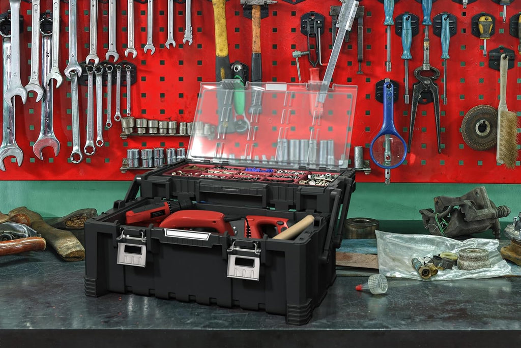 keter 17187311 tool box including assorted master pro, package contents