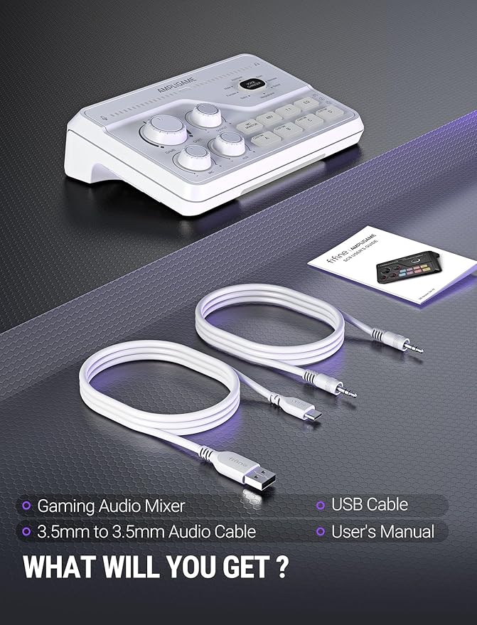 FIFINE Audio Mixer for Gaming