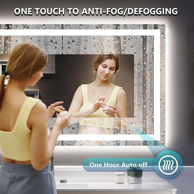 YEELAIT 36x36 Inch LED Bathroom Mirror