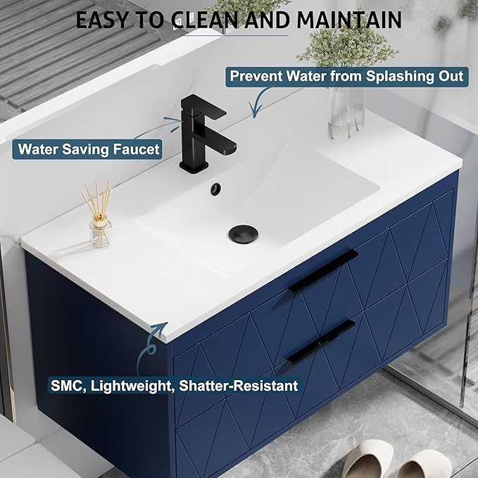 eclife 36" Bathroom Vanities Cabinet