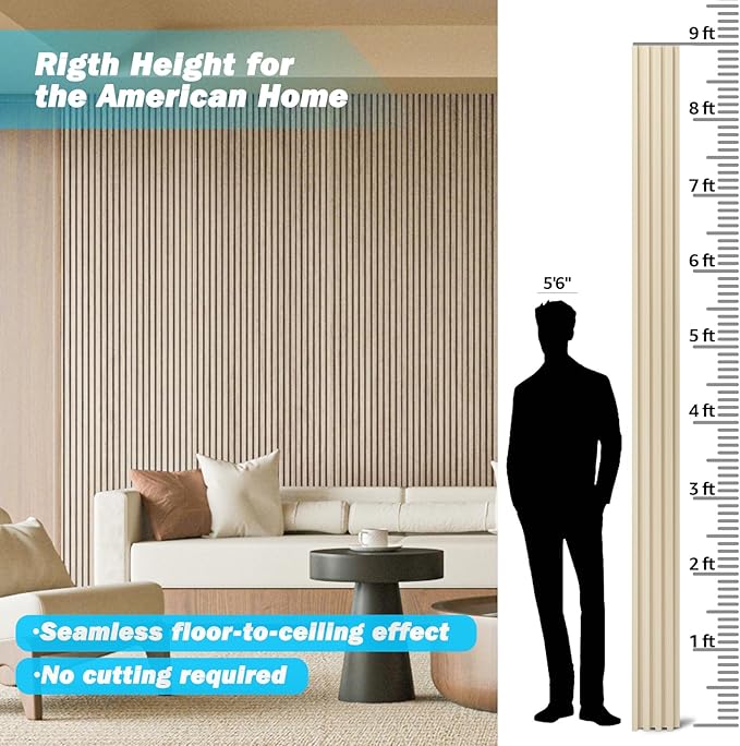 Art3d Slat Wood Wall Paneling for Interior and Ceiling Decoration
