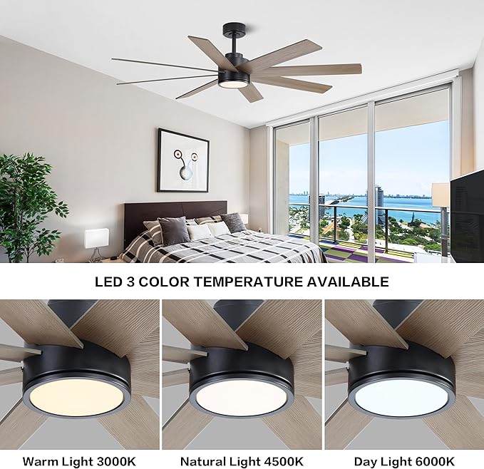 WINGBO 60" Large DC Ceiling Fans
