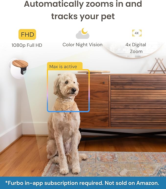 Furbo Mini Pet Camera Unlock Camera w/Paid Plan: Home Security