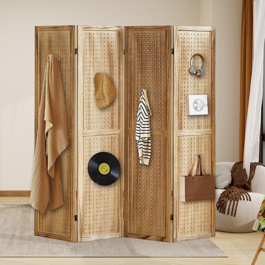 Aleesing 4 Panel Pegboard Display