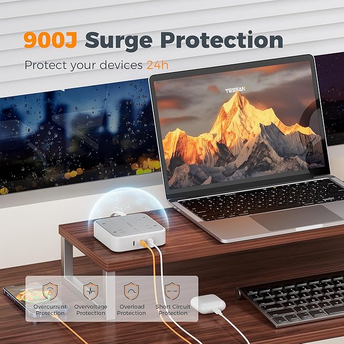 TESSAN Surge Protector Power Strip