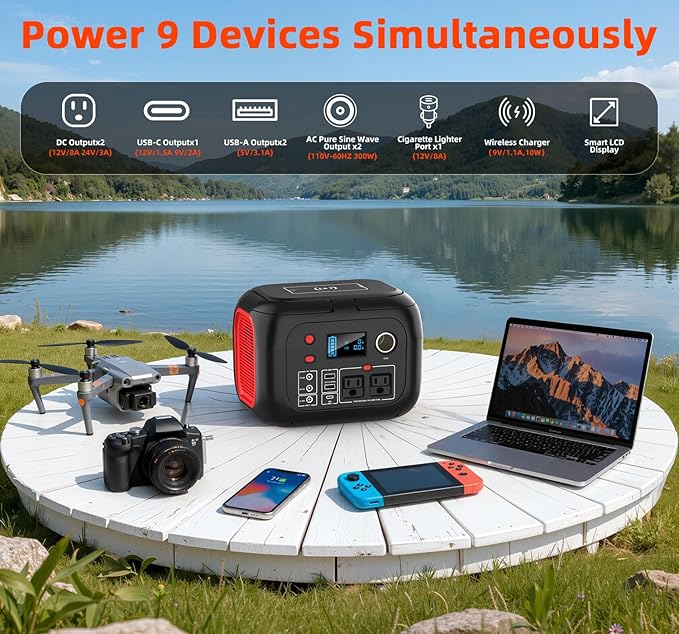ENOFLO Portable Power Station 300W, 228Wh Solar Generator