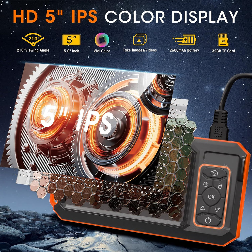 endoscope camera with light, inspection camera for sewer, side view