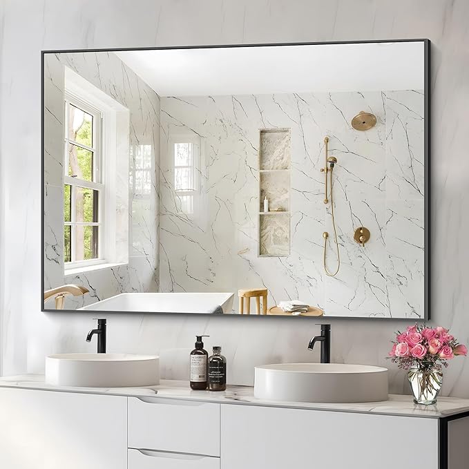 36x50inch Bathroom Mirror, Large Rectangular Wall Mirror