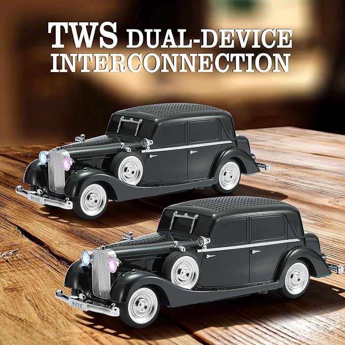 WSTER Vintage Car Bluetooth Speaker, Retro Classic Model