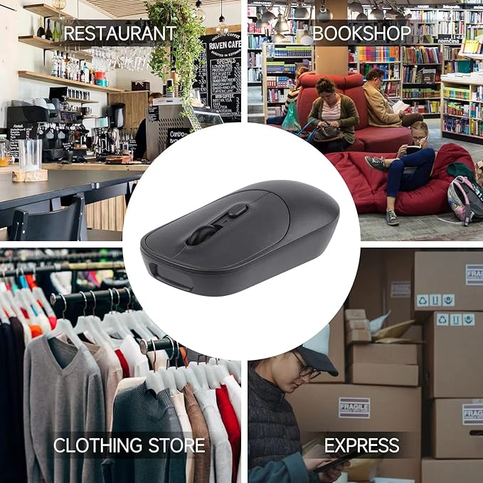THARO New Wireless Mouse Barcode Scanner, 2-in-1 Design 2D Handheld Barcode