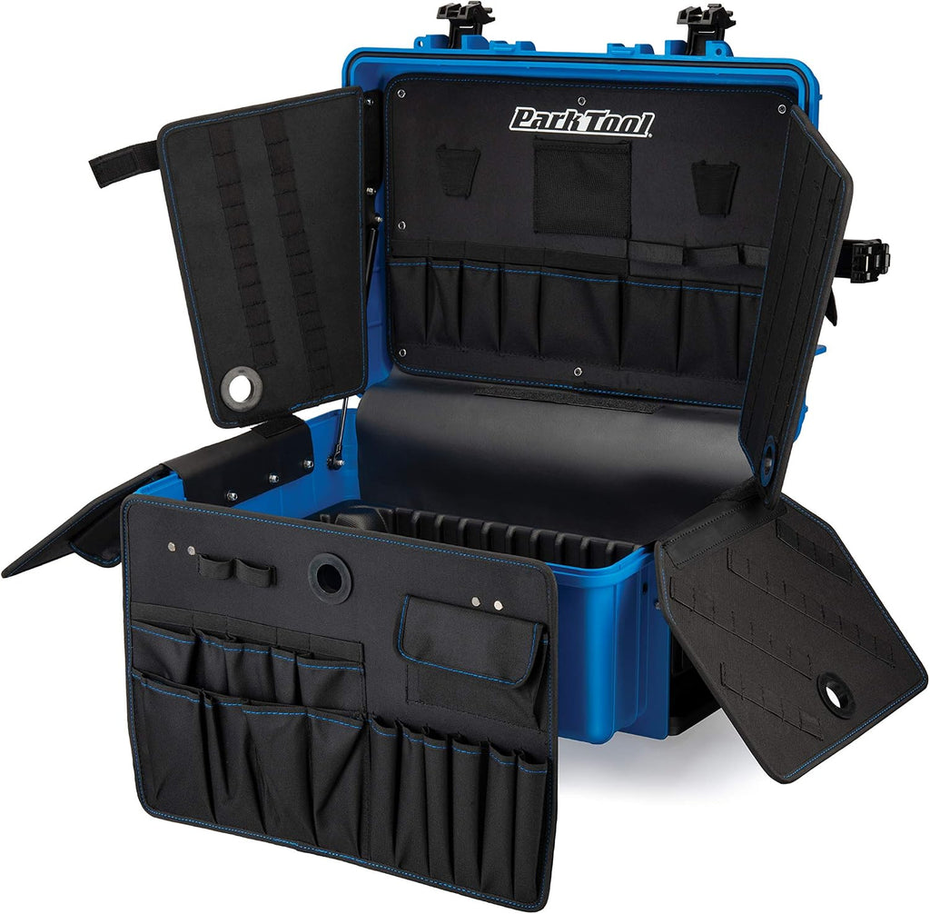park tool bx-3 -rolling blue box tool case, side view