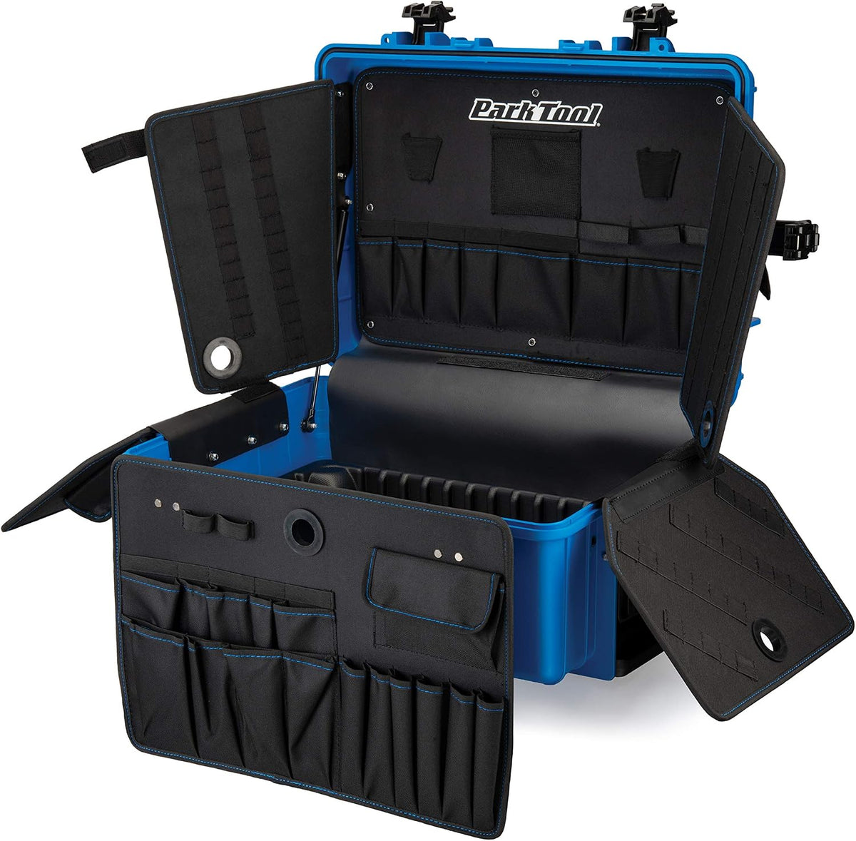 park tool bx-3 -rolling blue box tool case, side view