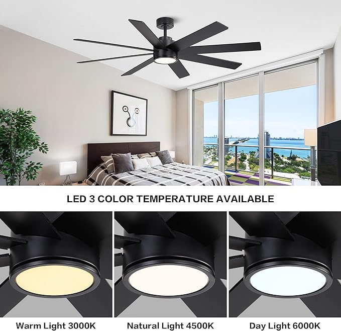 WINGBO 72" Large DC Ceiling Fans