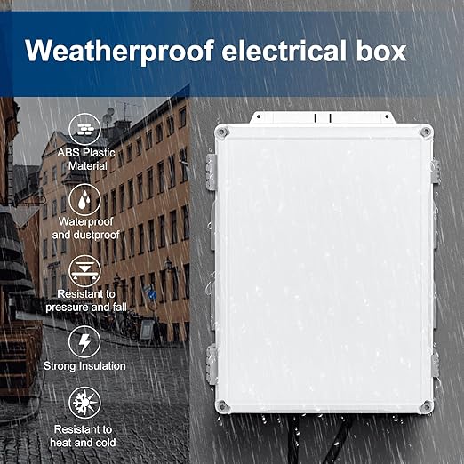 Namunanee Outdoor Electrical Junction Box, ABS Water Resistant Enclosure
