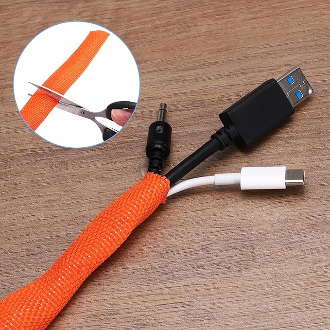 MECCANIXITY Braided Cable Sleeves Heat Shrinkable Fabric Sleeving, Network