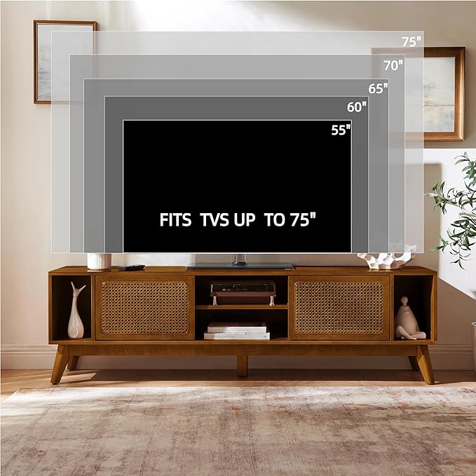 LKTART 68 Inch Mid Century Modern TV Stand