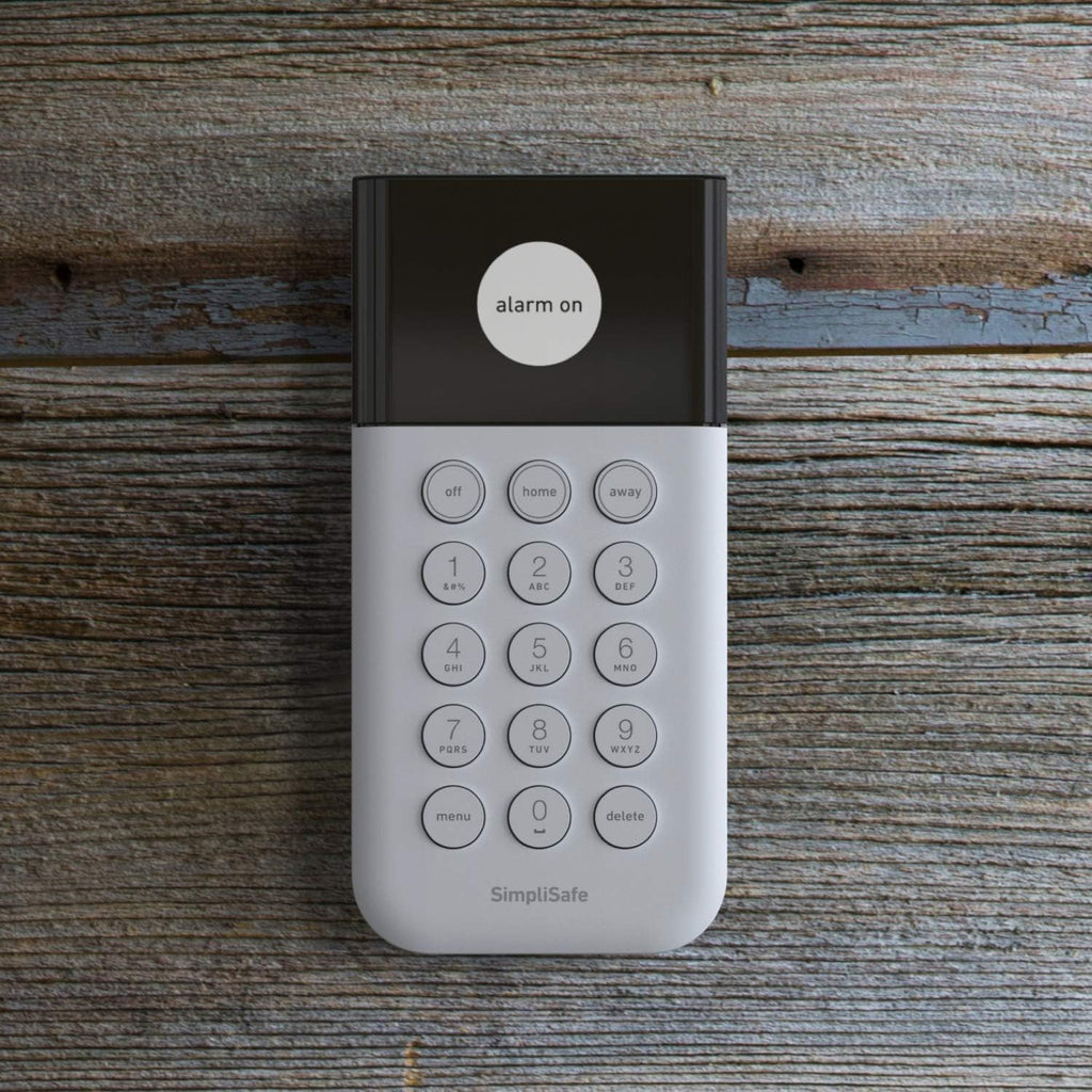 simplisafe wireless keypad - touch-to-wake technology - compatible shown in use