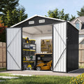 Aoxun 8x6 FT Shed Outdoor Storage Shed, Black