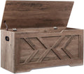 39.4” Storage Bench, Extra Large Entryway Bench with Storage,Storage Chest with 2 Safety Hinges,Blanket Storage,Shoe Storage Chest for Bedroom,Living Room,Easy Assembly. (Greige)