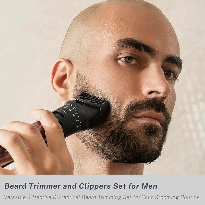 Beard Trimmer for Men, Precision Dial Adjustable 20 Settings, All-in-One