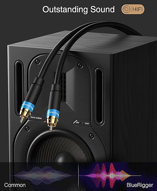 BlueRigger RCA Audio Subwoofer Cable – (2PK)